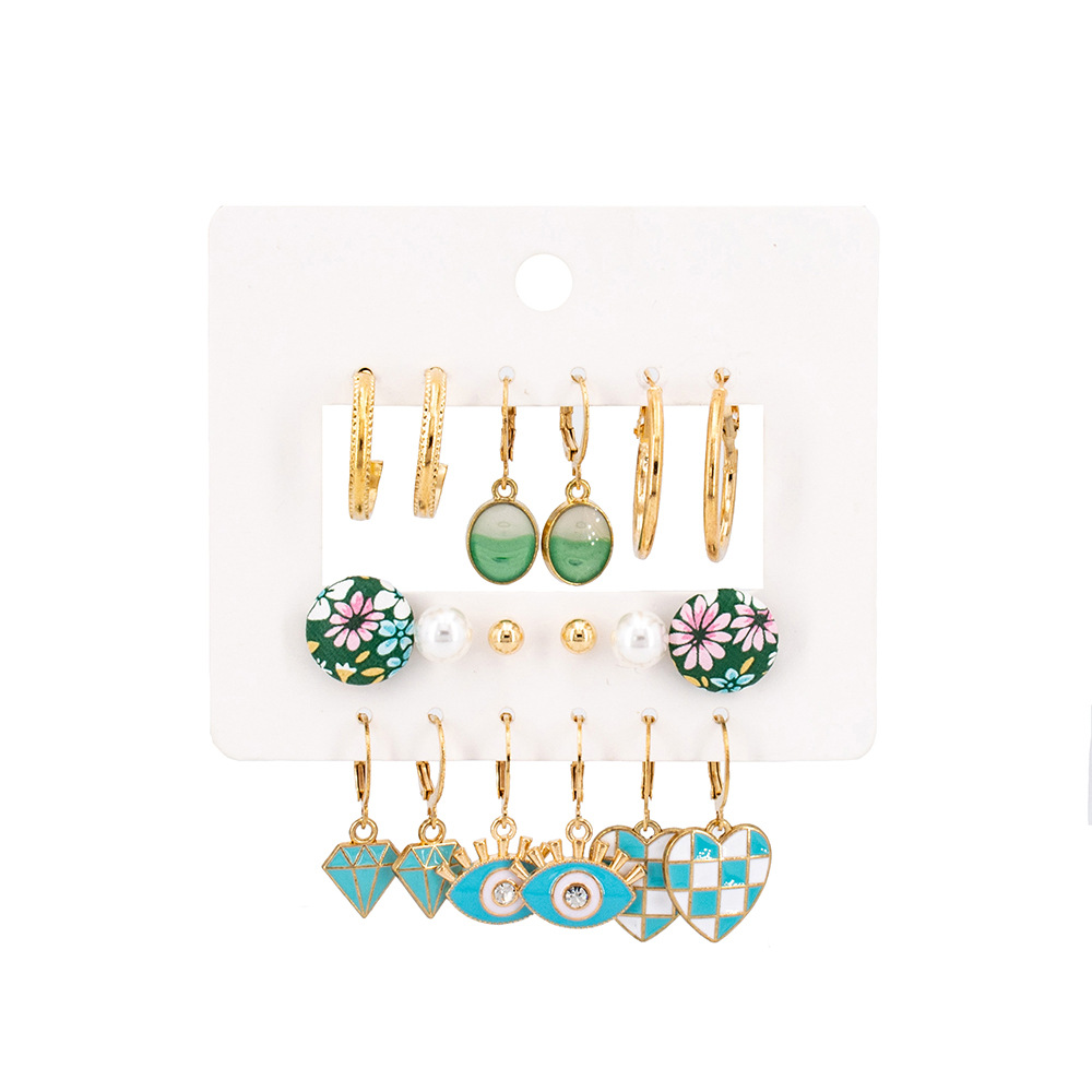 Drop Earrings Set For Women Acrylic Resin Korean Jewelry Gif
