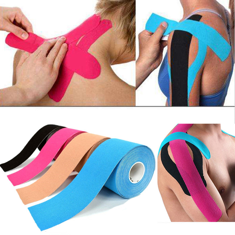 5M Waterproof Breathable Cotton Kinesiology Tape Sports Elas