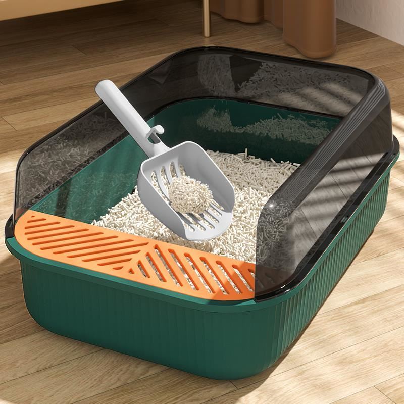 Litter box full semi-enclosed cat toilet litter box anti-odo