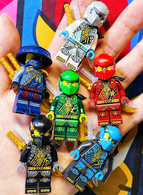 幻影忍者国产第三方17-18-19季劳埃德索拉阿林双面印刷积木人仔