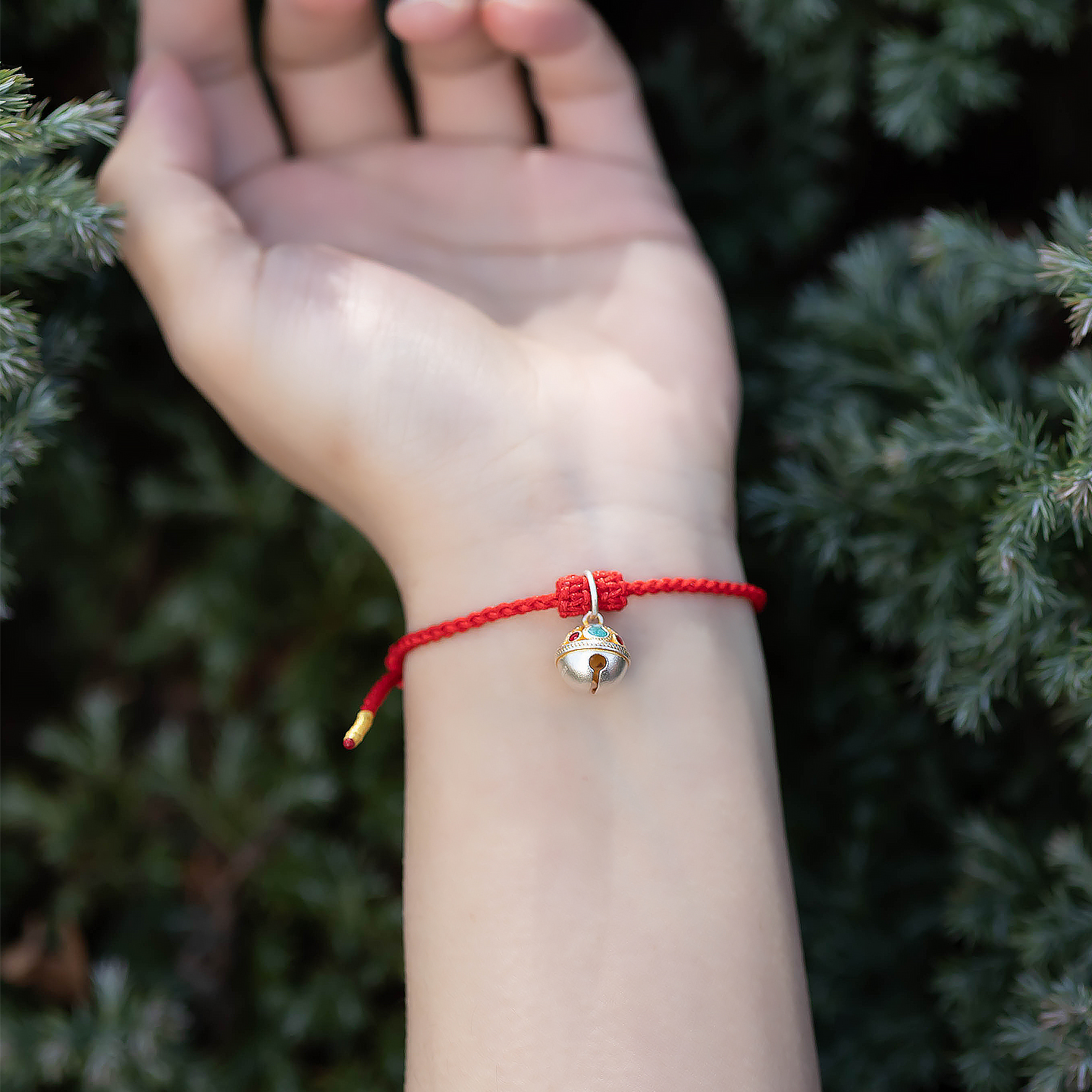 铃铛红绳手链男女情侣款