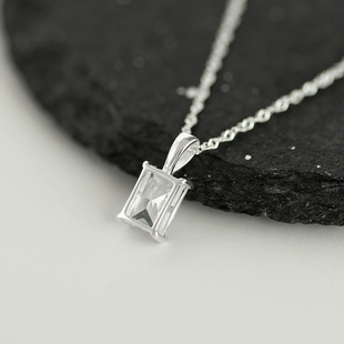 吉星 纯银S925珐琅彩方块锆石项链锁骨链毛衣链新中式国风小清新