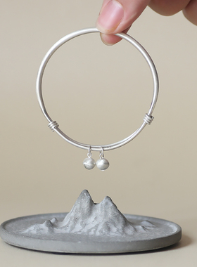 中国风女款足银999刻字手镯手环