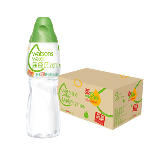 屈臣氏蒸馏制法饮用水500ml*24瓶