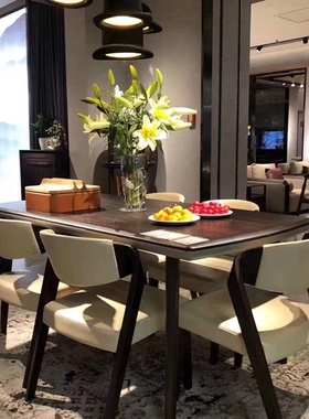 专柜正品德国优客Hilker极简家具餐厅实木长桌餐桌E6502T餐台1.7m