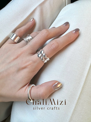 ChaliMizi女纯银极简戒指