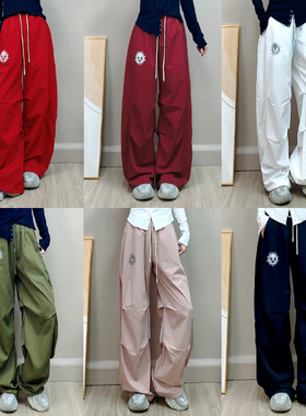 【春款】新品舞蹈时尚工装裤嘻哈休闲伞兵裤休闲裤美式阔腿裤运动