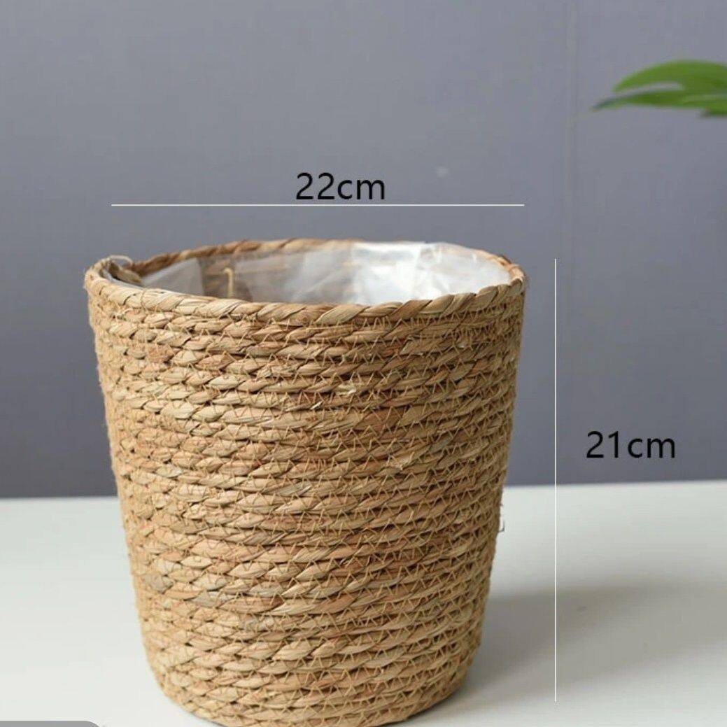 勿忘我钩织花束专用花篮北欧简约手工diy草编装饰大花束鲜花篮