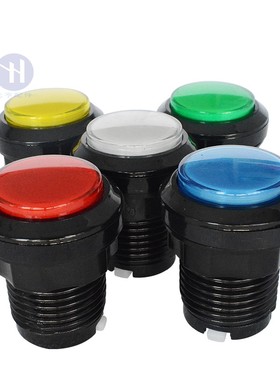 33MM游戏机小圆黑边带灯按键游戏机配件拍拍乐优质游戏机按钮开关