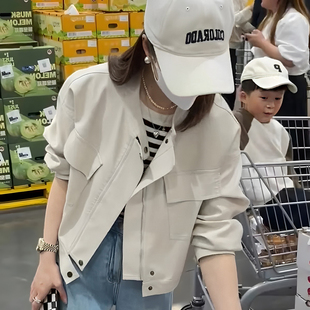 酷飒风高级感机车pu皮衣外套女春秋爆款时尚个性宽松百搭短款夹克