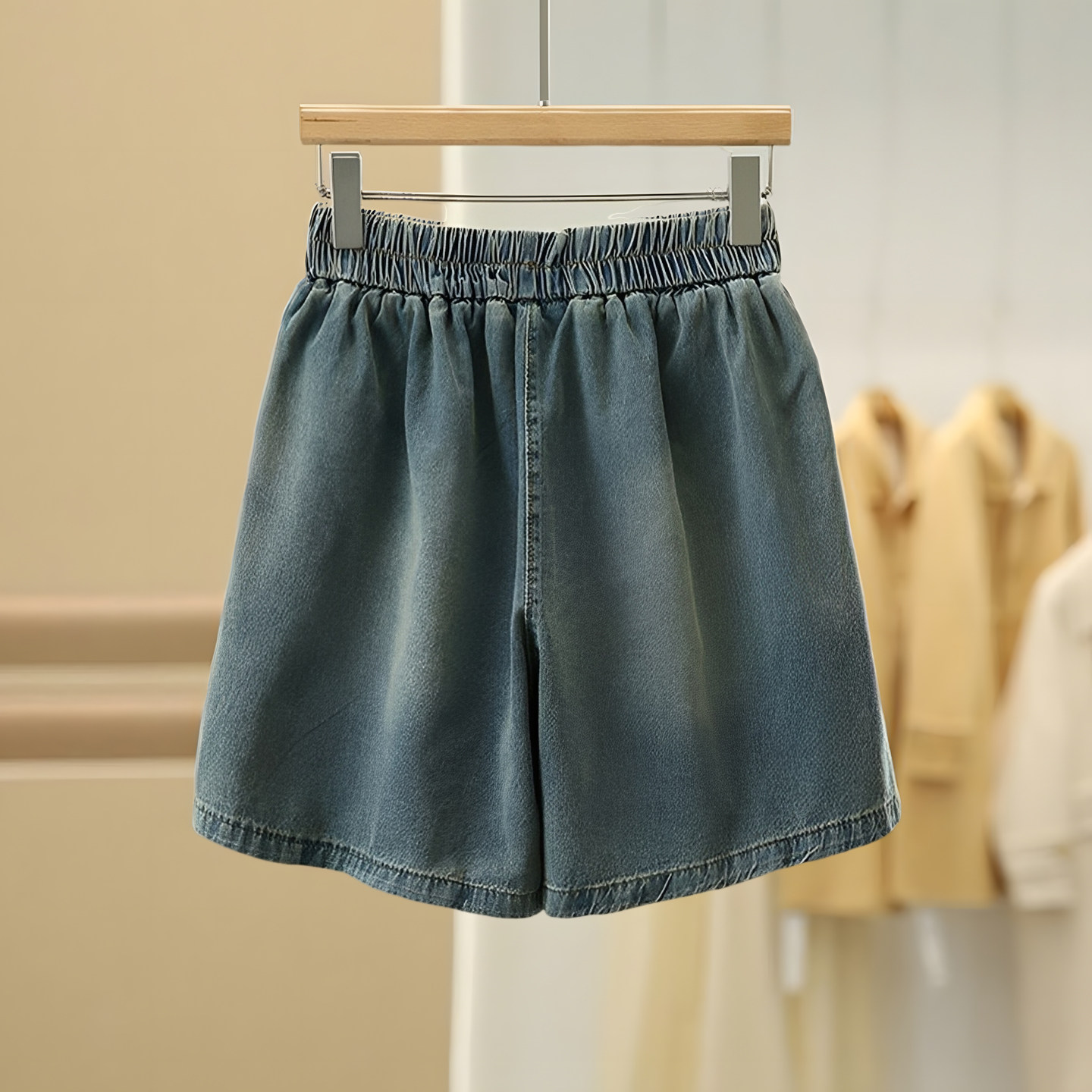 2026新款小个子学生阔腿牛仔短裤女夏版型超好看的宽松薄款休闲裤