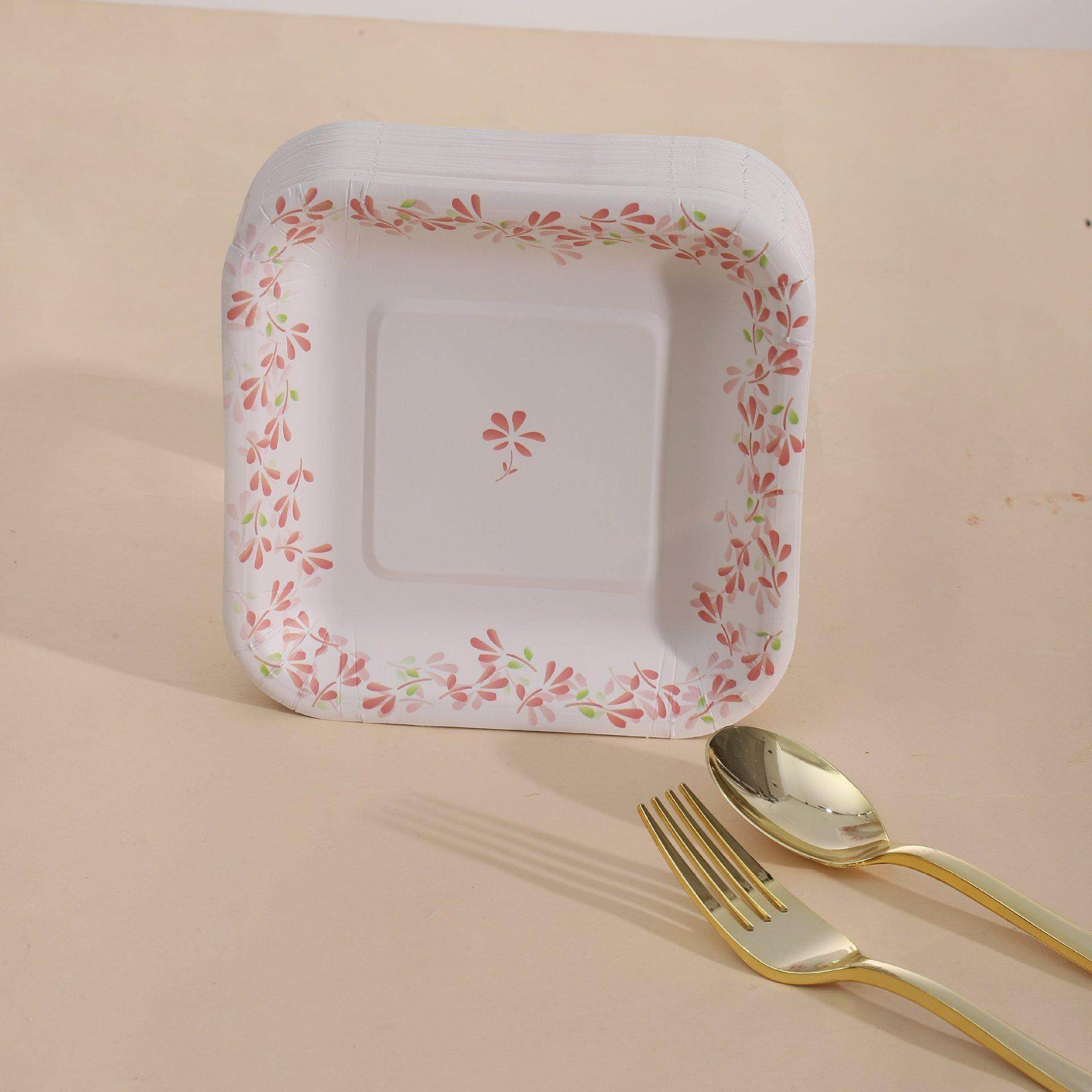 一次性餐盘生日蛋糕盘子派对纸碟餐具手工绘画食品白纸盘画画烧烤