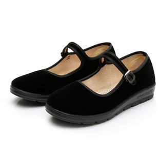 保洁鞋客房女士老北京布鞋女鞋官方正品新款服务员黑色女款工作鞋