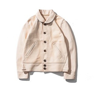 A.C.E.浮生出品 Jacket原色植鞣革校园夹克皮衣爱因斯坦 Campus