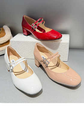思加图2026春新款法式复古玛丽珍鞋浅口单鞋女休闲小皮鞋EGR17AQ6