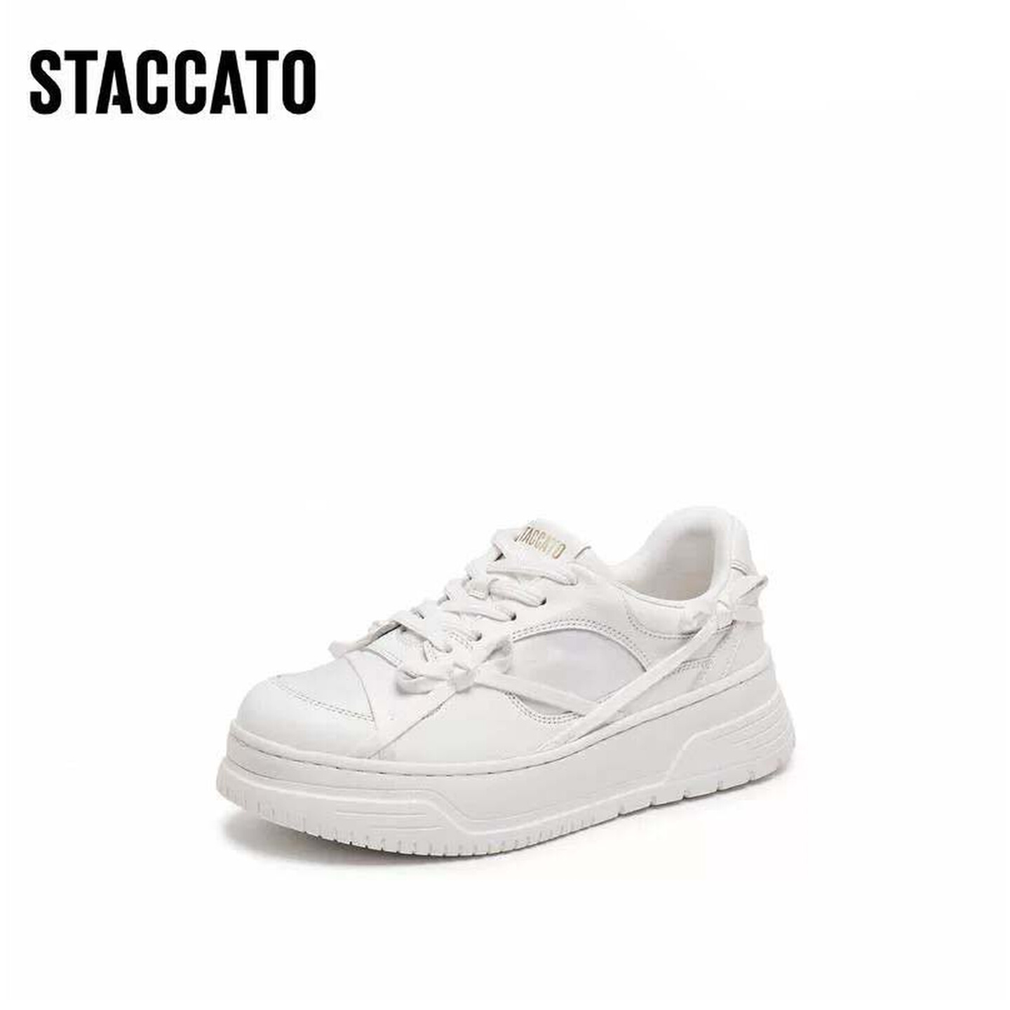 思加图2025新款捕梦蝴蝶小白鞋板鞋厚底增高运动休闲鞋女EUW27CM5