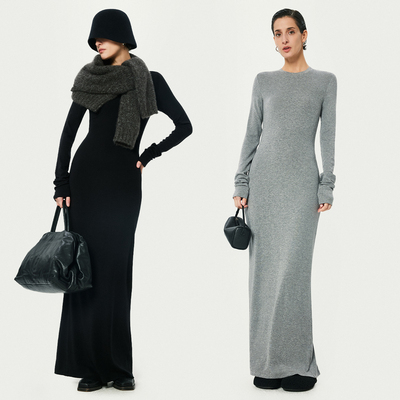 强推苣弹柔糯美丽奴羊毛连衣裙