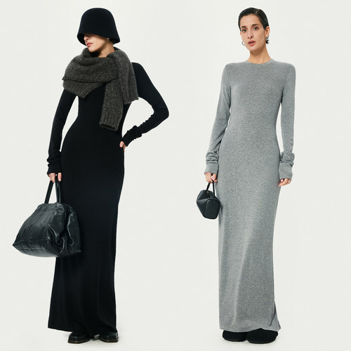 强推苣弹柔糯美丽奴羊毛连衣裙