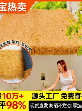 仿真茅草地毯茅草瓦假毛草草坪茅草塑料仿茅草屋顶屋檐顶棚装饰瓦