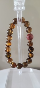 天然碧玺手串巴西老矿料碧玺手链珠径9mm