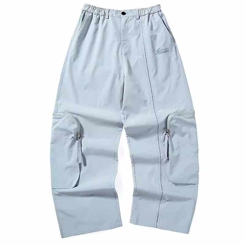 GENANX闪电潮牌户外工装裤男女款2024新款秋冬季运动长裤黑色裤子