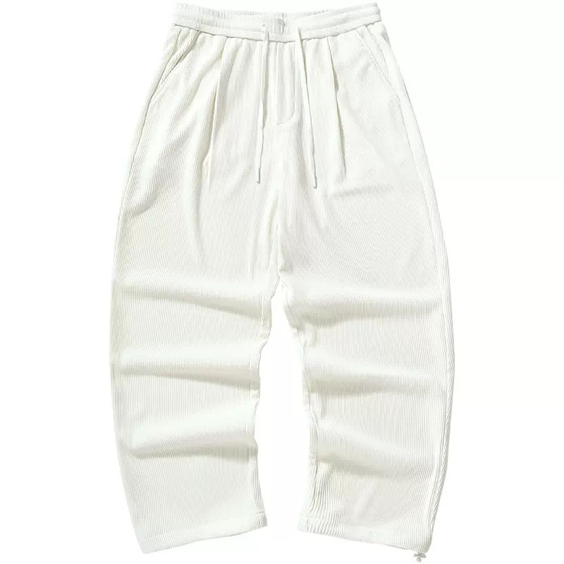 GENANX闪电潮牌灯芯绒裤22纯色简约高街百搭松紧腰系带无性别裤子