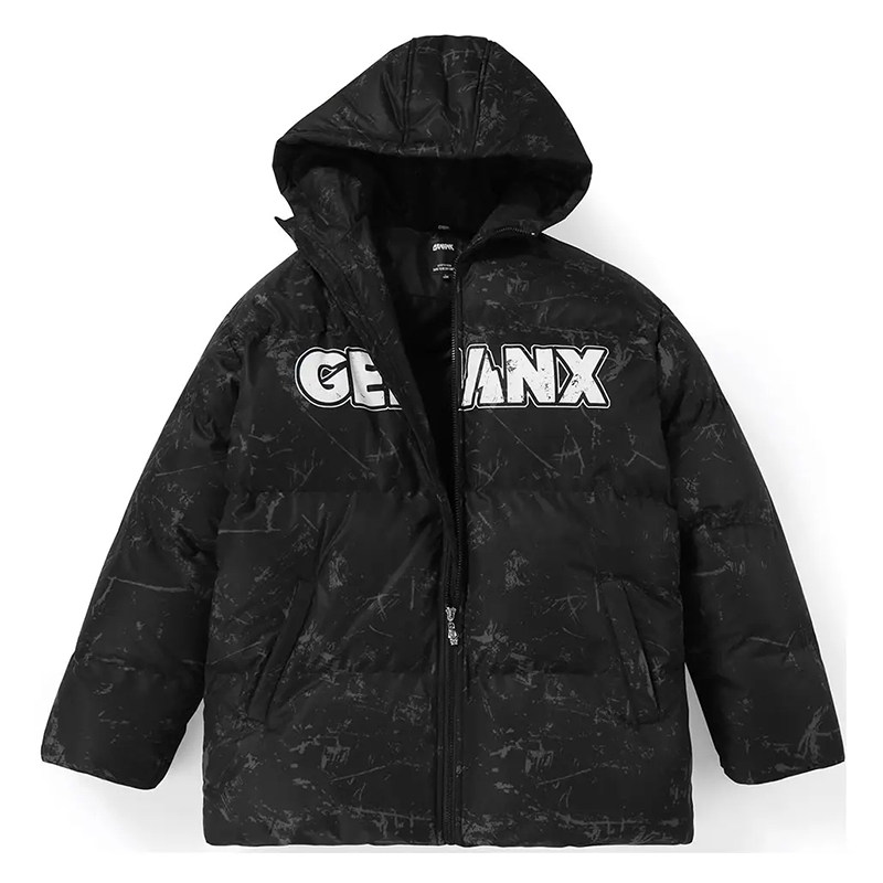 GENANX闪电潮牌冬季连帽羽绒服