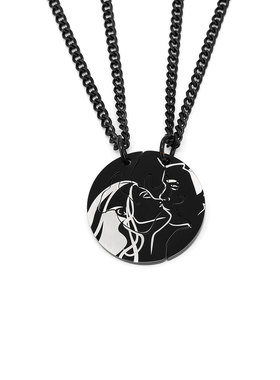 【情人节礼物】GENANX闪电潮牌环环相扣吊坠钛钢情侣项链七夕礼物