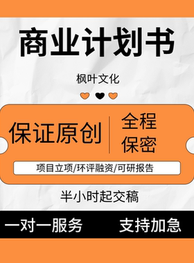 商业计划书策划案ppt制作文案编辑写作可行性研究报告分析脚本