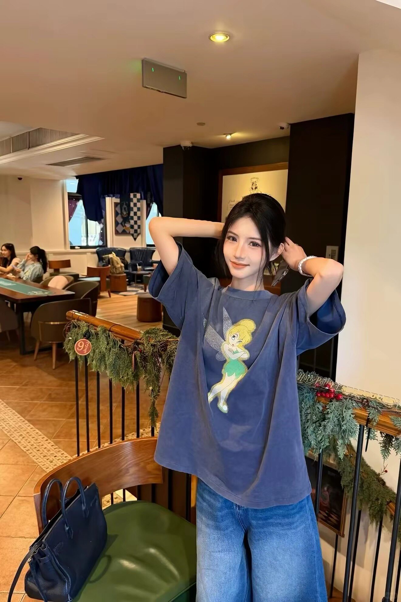 【韩国东大门】2026夏季新款甜辣软妹卡通印花短袖t恤女宽松上衣