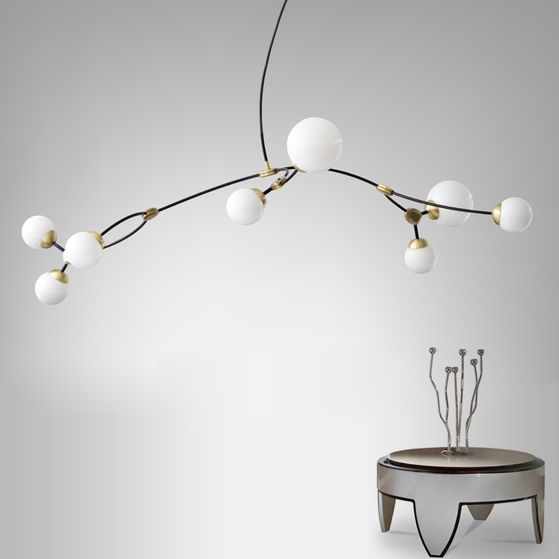 客厅餐厅分子吊灯北欧玻璃艺术灯