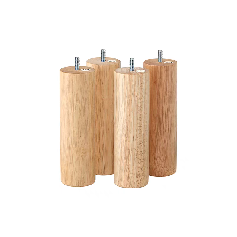 实木脚M8圆柱电视柜床头柜茶几脚