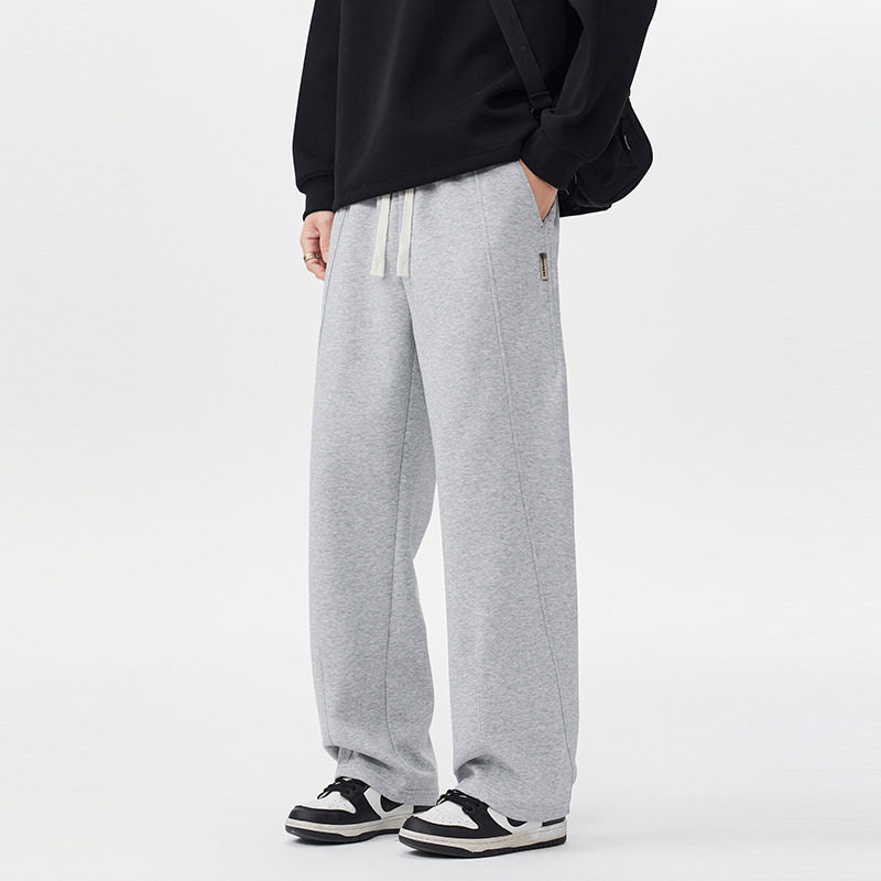 重磅卫裤男春2025秋新款宽松直筒美式休闲垂感运动长裤,男装,卫裤,淘宝优惠券,粉丝福利购,淘宝优惠卷