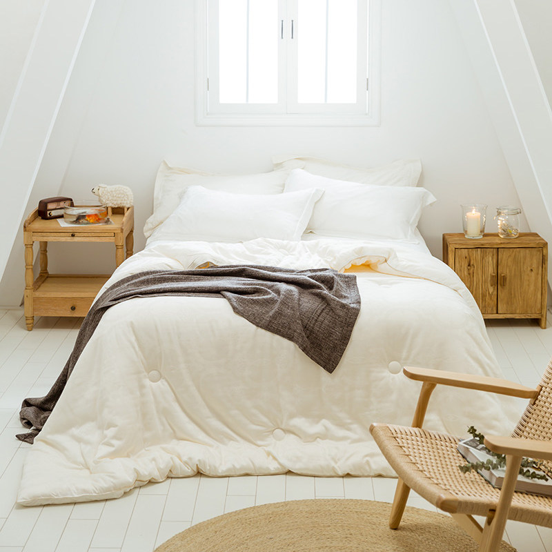 莫代尔提花羽丝绒加厚冬被柔软舒适纯色春秋被秋冬款保暖被子被芯,床上用品,化纤被,淘宝优惠券,粉丝福利购,淘宝优惠卷