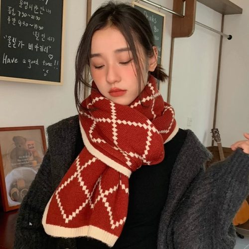 围巾女生新款冬季双面百搭高级感