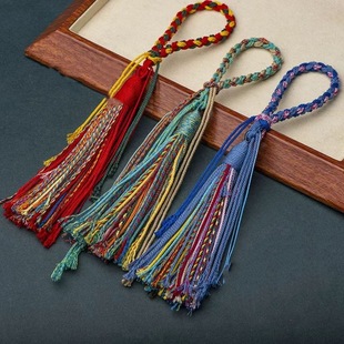 寺庙同款吊坠挂绳编绳挂绳高级感女流苏手工编织文玩手腕绳包挂