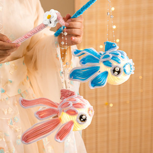 非遗文化新年灯笼手工材料包扭扭棒儿童手提汉服锦鲤金鱼灯摆摊