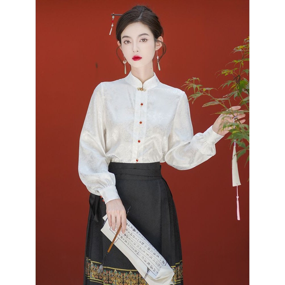 新中式国风汉服立领衬衫1149