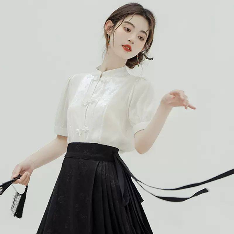 新中式衬衫国风汉元汉服女