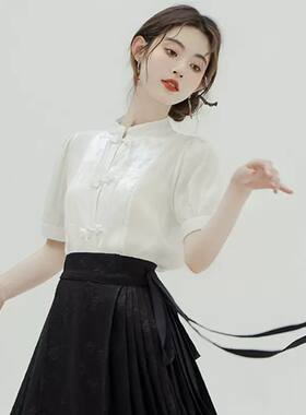 新中式衬衫国风汉元汉服女