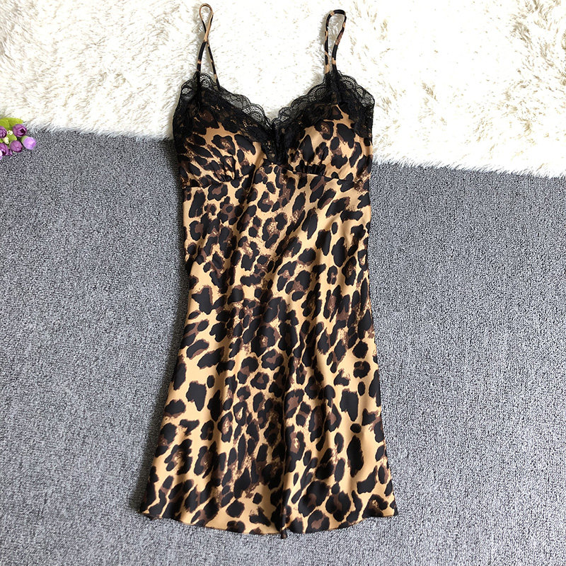 sexy Leopard Nightdress camisole Enthusiasm summer Thin section pajamas Borneol Gather Backless interest Lace Home Furnishingsin the Lingerie/Men's underwear/Tracksuit , Lingerie  category - from Buy2taobao.com to provide professional Taobao agent buy service