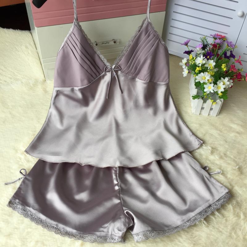 睡衣女夏季丝绸性感夏天吊带激情睡裙薄款两件套冰丝家居服套装