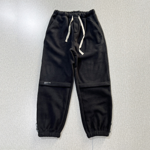 秋冬摇粒绒起热轻便厚实保暖松紧腰宽松休闲潮款 男女百搭束脚长裤