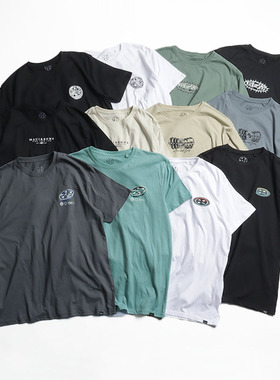 欧美风MAUI短袖夏季薄款圆领宽松休闲T恤鲨鱼简约棉质上衣男外贸