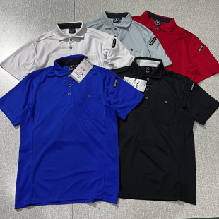 多口袋网眼速干透气商务翻领POLO衫 日单 工装 夏季 T恤外贸 防静电