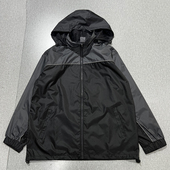 帽可拆卸 春秋户外防风防泼溅运动休闲宽松大码 拼色压胶冲锋外套