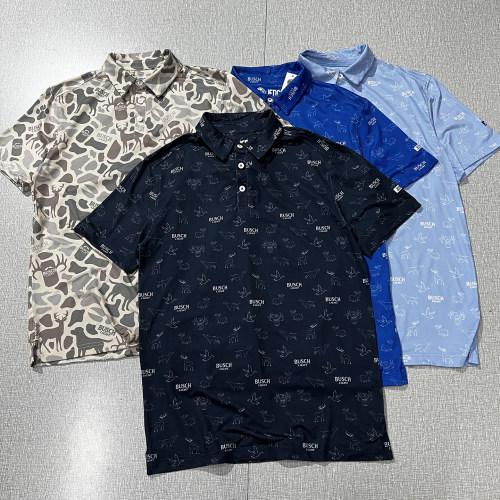 夏户外速干柔软高弹翻领POLO短袖