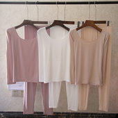 棉毛衫 打底衬衣裤 保暖内衣薄款 套装 线衣线裤 女士莫代尔秋衣秋裤