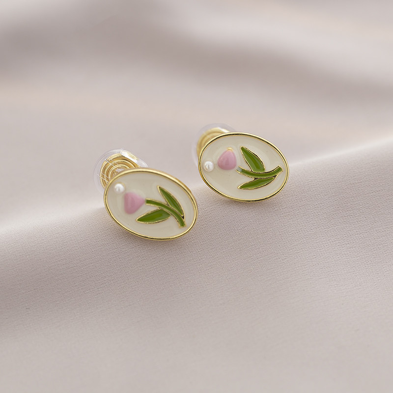 甜美简约时尚气质郁金香花朵耳环温柔优雅高级感蚊香盘无耳洞耳夹,饰品/流行首饰/时尚饰品新,耳夹,淘宝优惠券,粉丝福利购,淘宝优惠卷