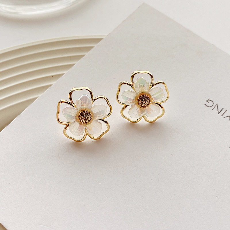 贝壳花朵耳环蚊香盘耳夹